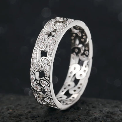 COMPACT CHAIN - Cubic Zirconia Ring